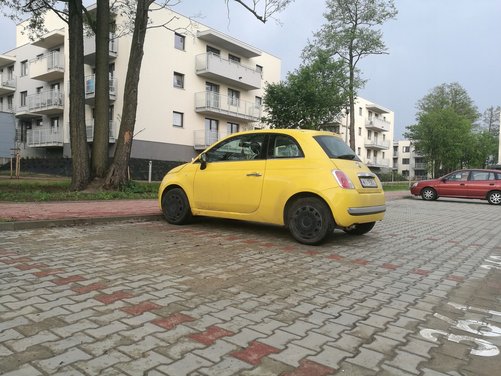 CYTRYNKA ! Żółty Fiat 500 od kobiety. Do Miasta