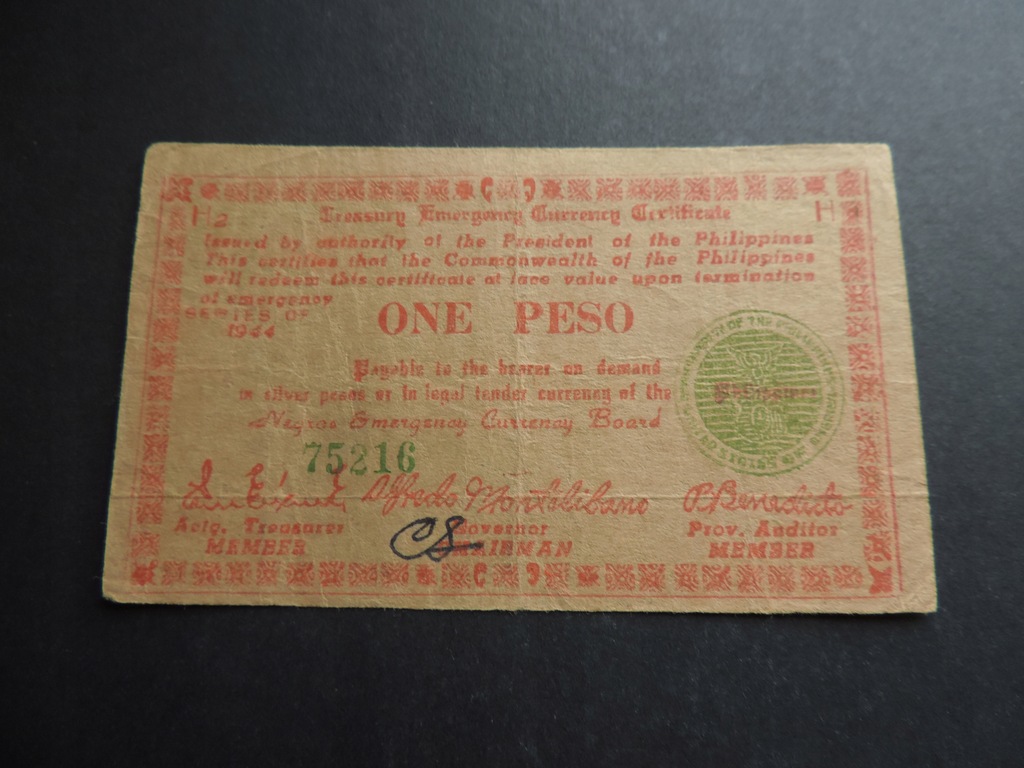 FILIPINY 1 PESO 1944