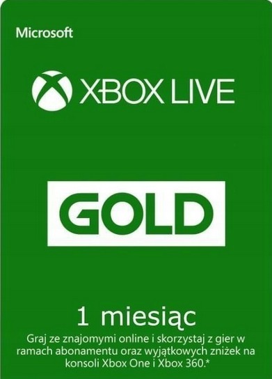 Xbox Live Gold 30 DNI / 1 MIESIĄC EU/PL