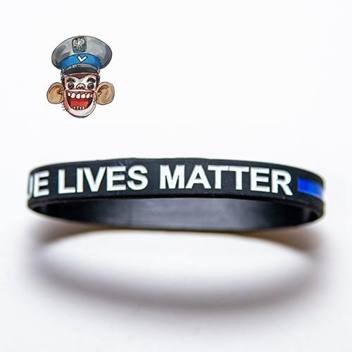Silikonowa bransoletka Blue Lives Matter