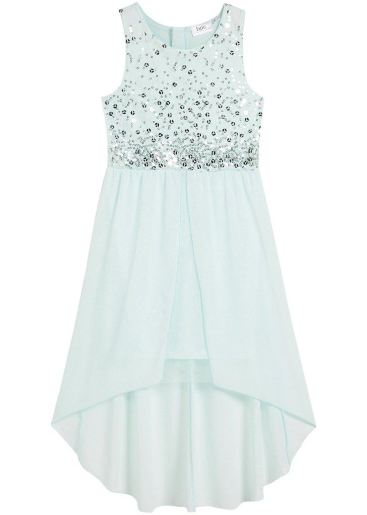 SUKIENKA DZIECIĘCA Z CEKINAMI MIĘTOWA 1X5C16 Bonprix 170