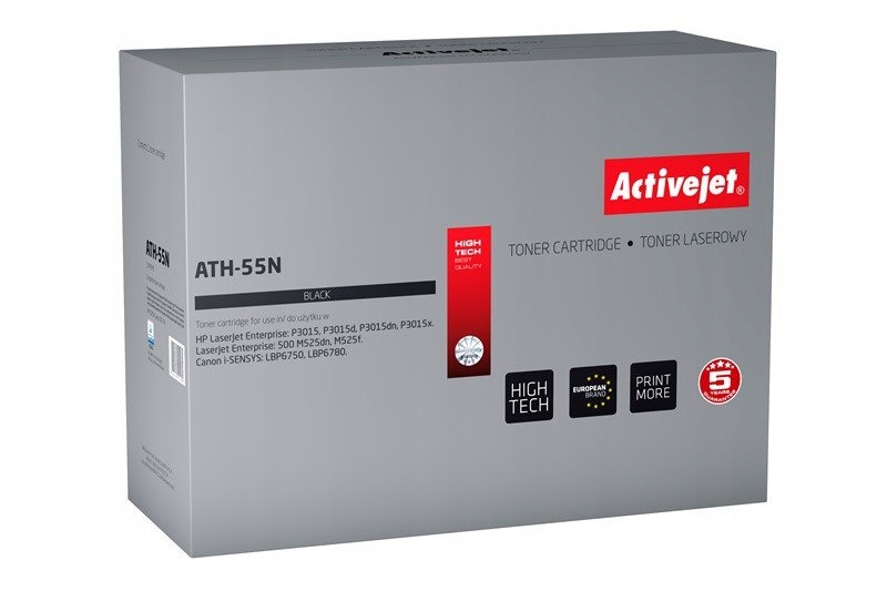 Activejet ATH-55N Toner HP 55A CE255A, Canon CRG-724 6000 stron czarny