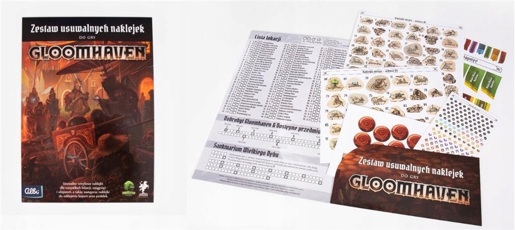 GLOOMHAVEN - ZESTAW USUWALNYACH NAKLEJEK ALBI