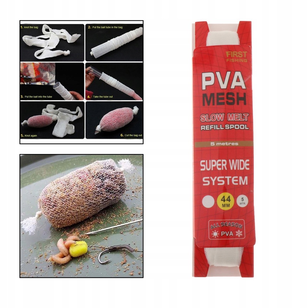 Catfish Bait Holder Chicken Liver 5m Outdoor Dissolving PVA Mesh - Main Image