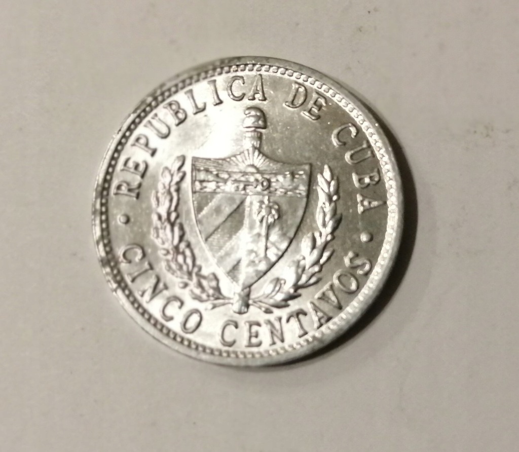 KUBA 5 CENTAVOS 1971 ALUMINIUM BARDZO ŁADNA