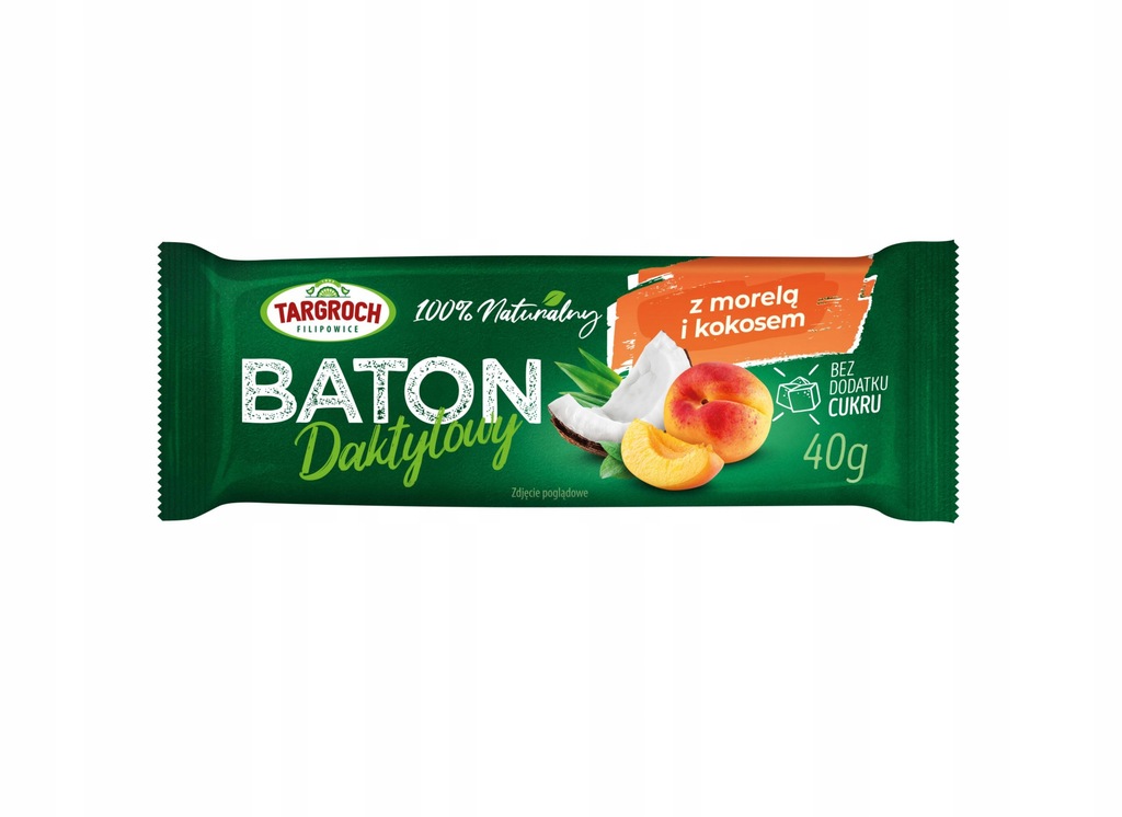Baton daktylowy Targroch z kokosem i morelami 40 g