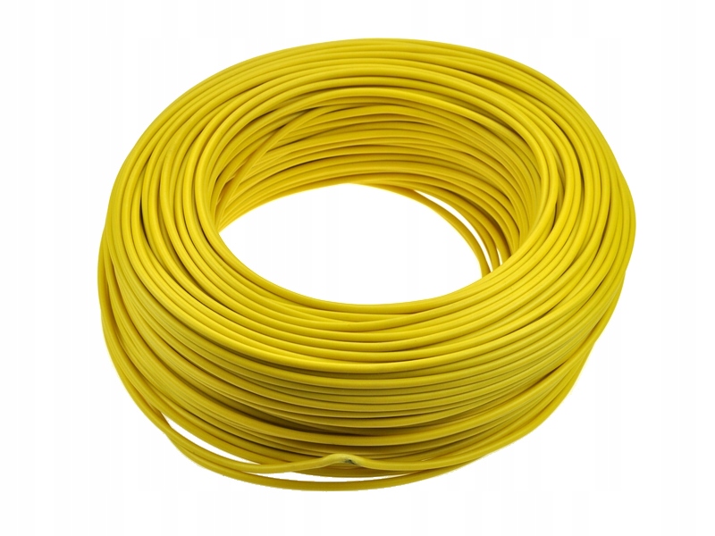5m przewód linka 0,35mm żółty H05V-K LgY