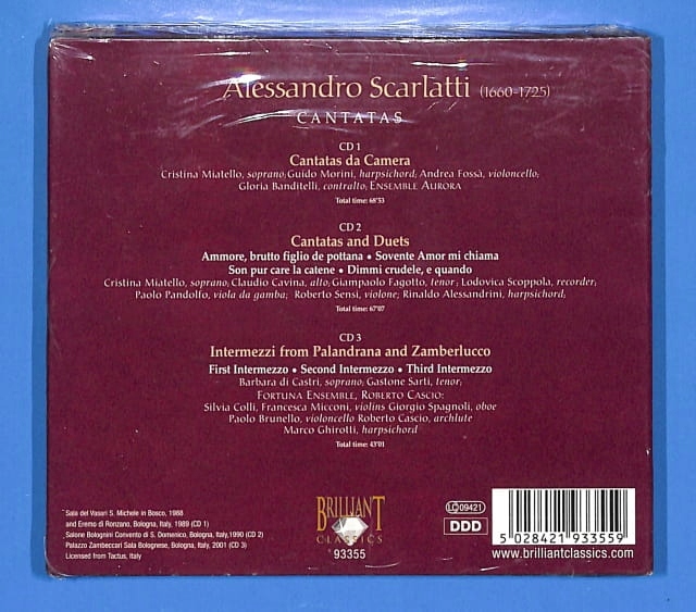 Купить Scarlatti - Cantatas 3CD BOX SET ЕС МОНЕТНЫЙ НОТА: отзывы, фото, характеристики в интерне-магазине Aredi.ru