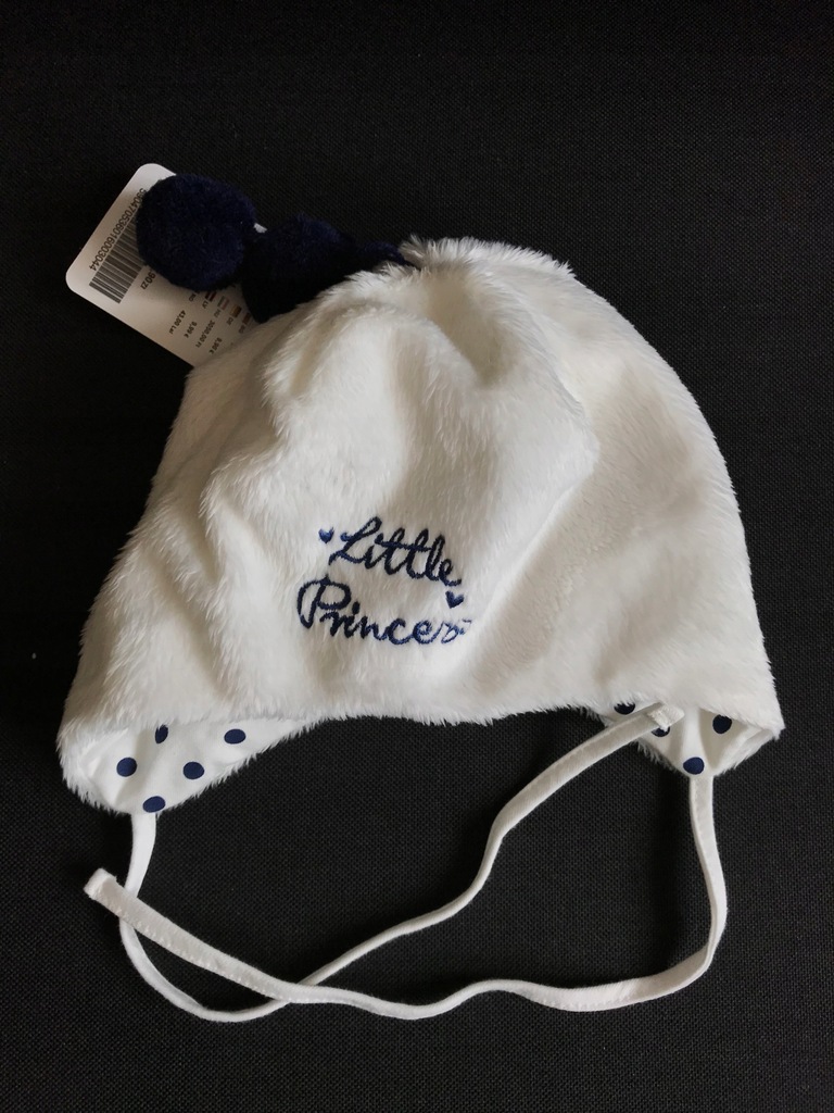 czapeczka niemowlęca na zimę Little Princess r.44