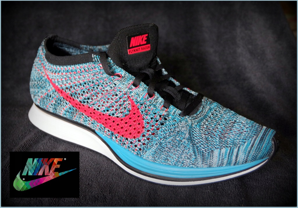 Nike Flyknit Racer Turquoise Crimson roz. EUR 44,5