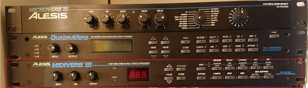 Procesor dźwięku ALESIS MIDIVERB 3 jak NOWY - 9470499774