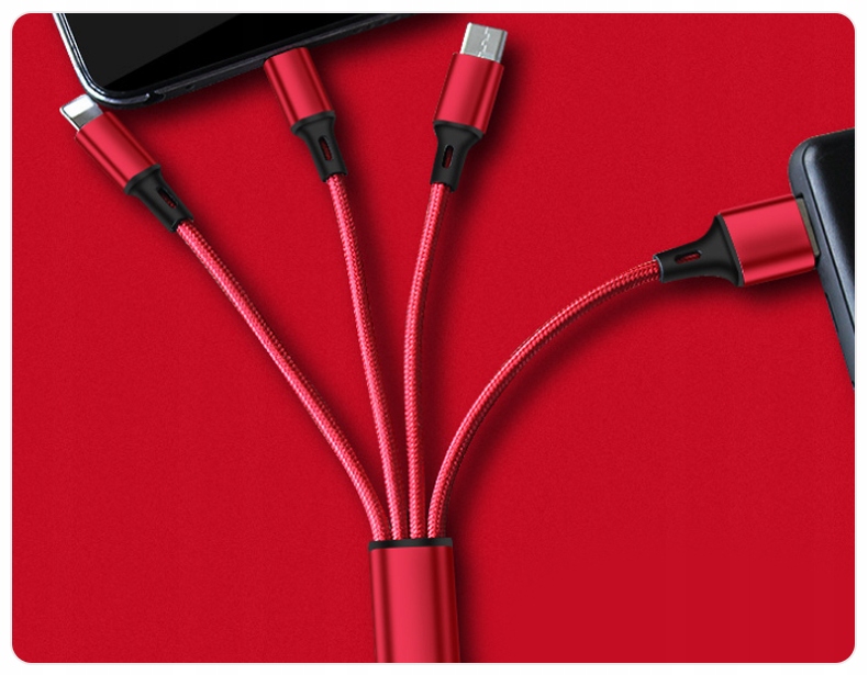 Купить КАБЕЛЬ LIGHTNING 3в1 IPHONE MICRO USB C SAMSUNG: отзывы, фото, характеристики в интерне-магазине Aredi.ru