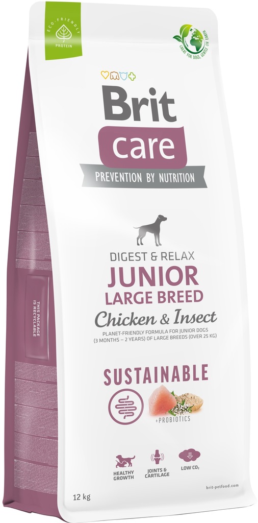 Brit Care Sustainable Junior L Chicken Insect 12kg
