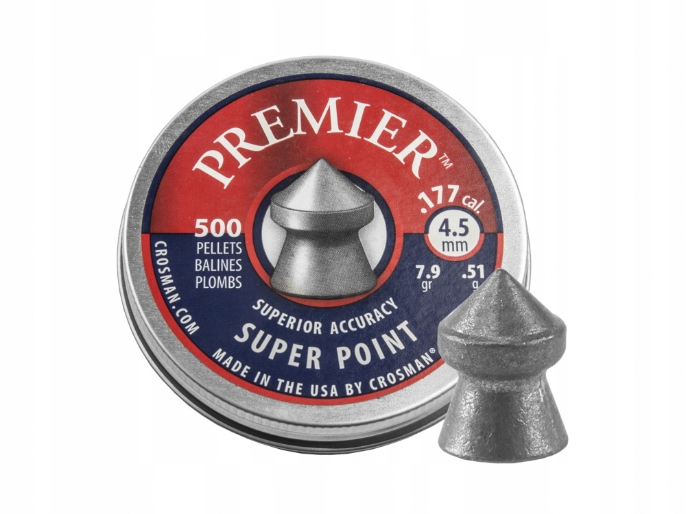 Śrut diabolo Crosman Premier Super Point 4,5 mm 50
