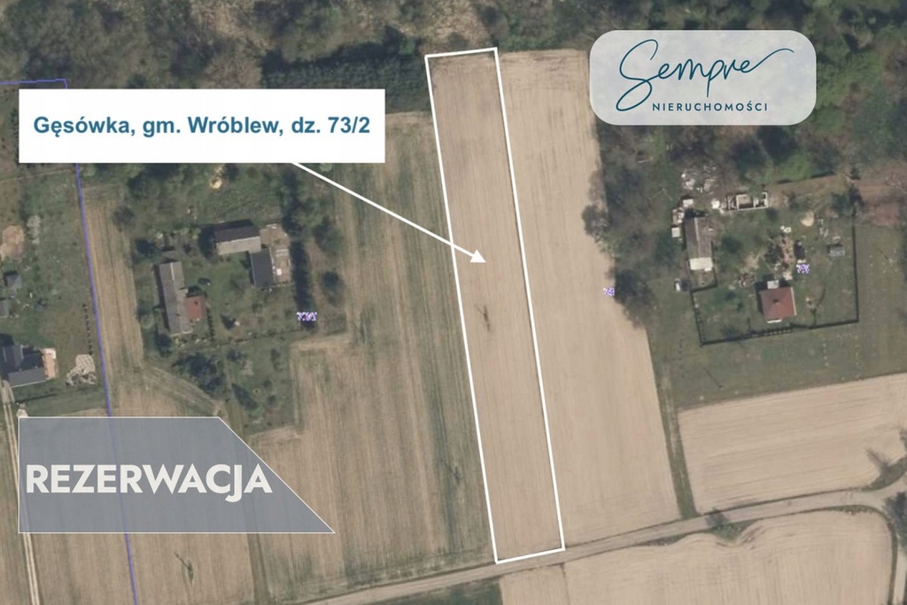 Działka, Gęsówka, Wróblew (gm.), 3700 m²