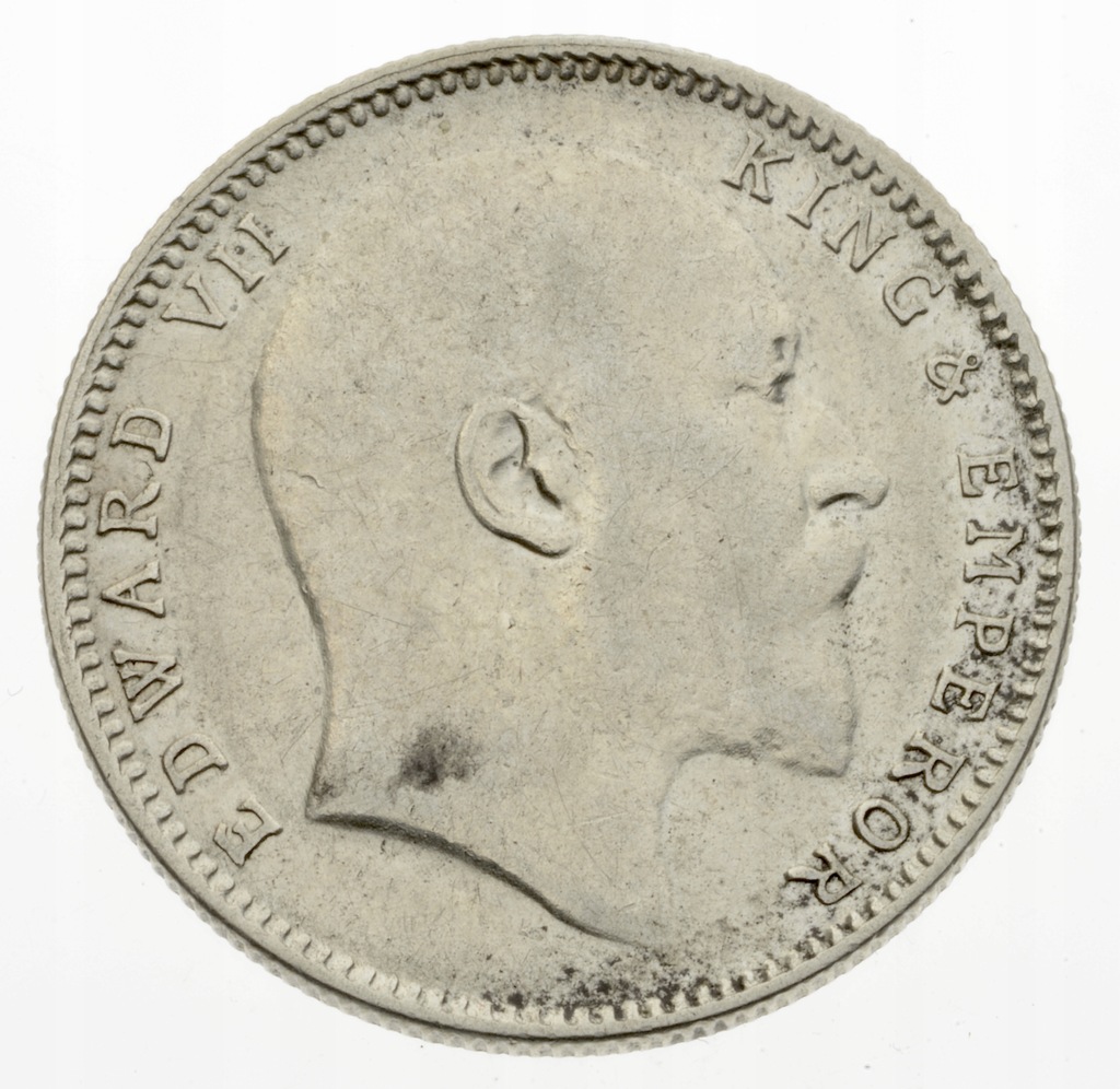 Srebrna rupia 1907 r. Indie Brytyjskie, Edward VII