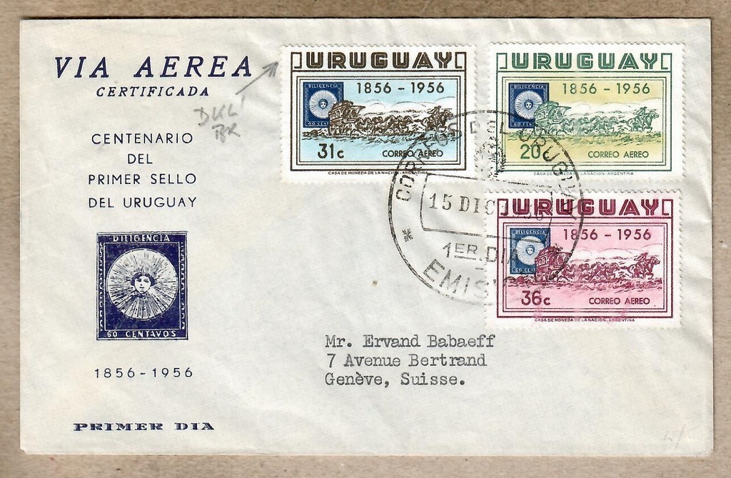 Urugwaj, M 798-00, zn. na zn, konie