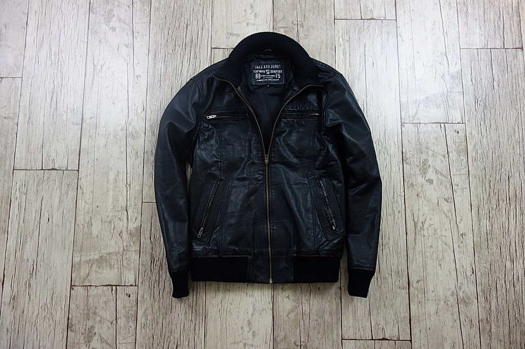 JACK&JONES KURTKA SKÓRA LEATHER JACKET_XL_ - 7466789604 - oficjalne ...