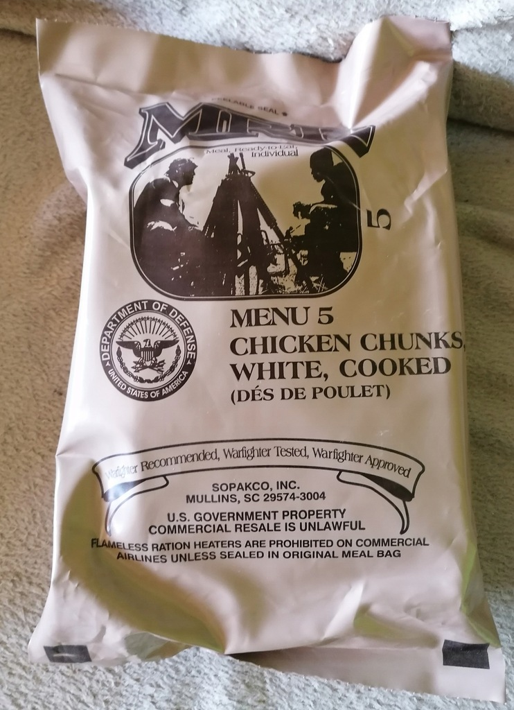 Amerykańskie wojskowe racje żywnościowe MRE nr 5
