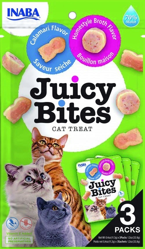 Przysmak Inaba Juicy Bites Rosół z kalmarami dla