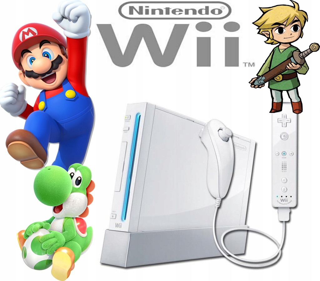Nintendo Wii Black SOFTMODE zestaw z dyskiem