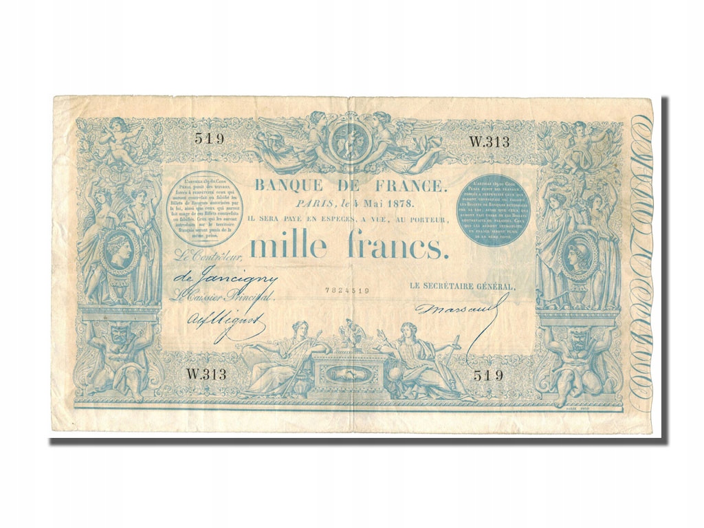 Banknote, France, 1000 Francs, ...-1889 Circulated