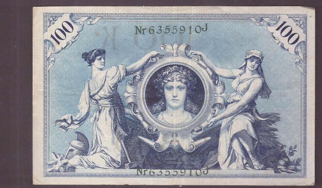 Niemcy - banknot - 100 Marek 1908 rok