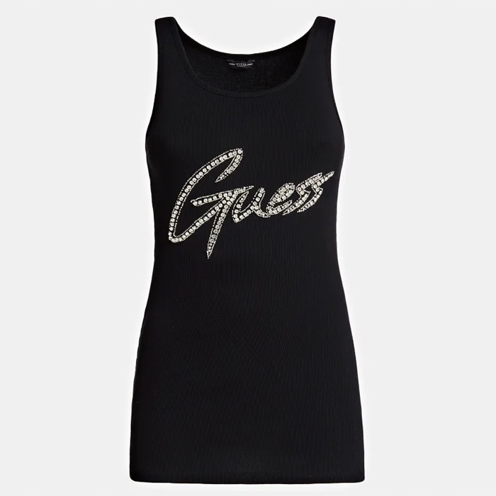 Guess W0GI73K1810 czarny XS t-shirt logo top