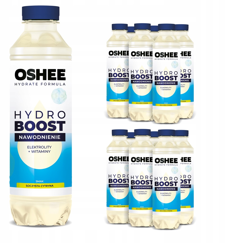 12x OSHEE HydroBoost Nawodnienie Cytryna 555ml