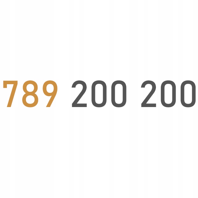 ZŁOTY NUMER 789 200 200