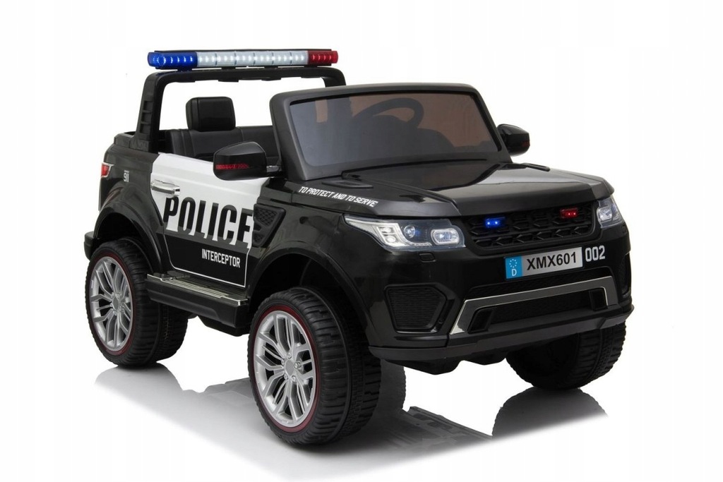 JEEP POLICJA 4X4, 2x12V Z AMORTYZATORAMI, PILOT, F