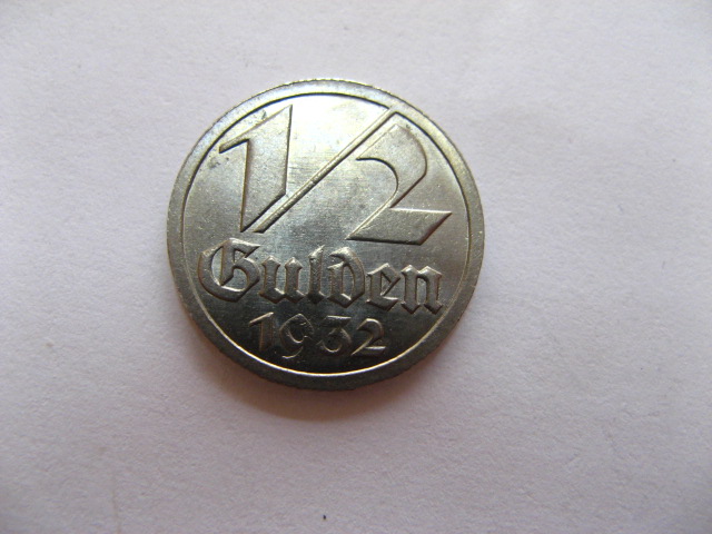 Moneta 1/2 guldena 1932 WMG stan 1