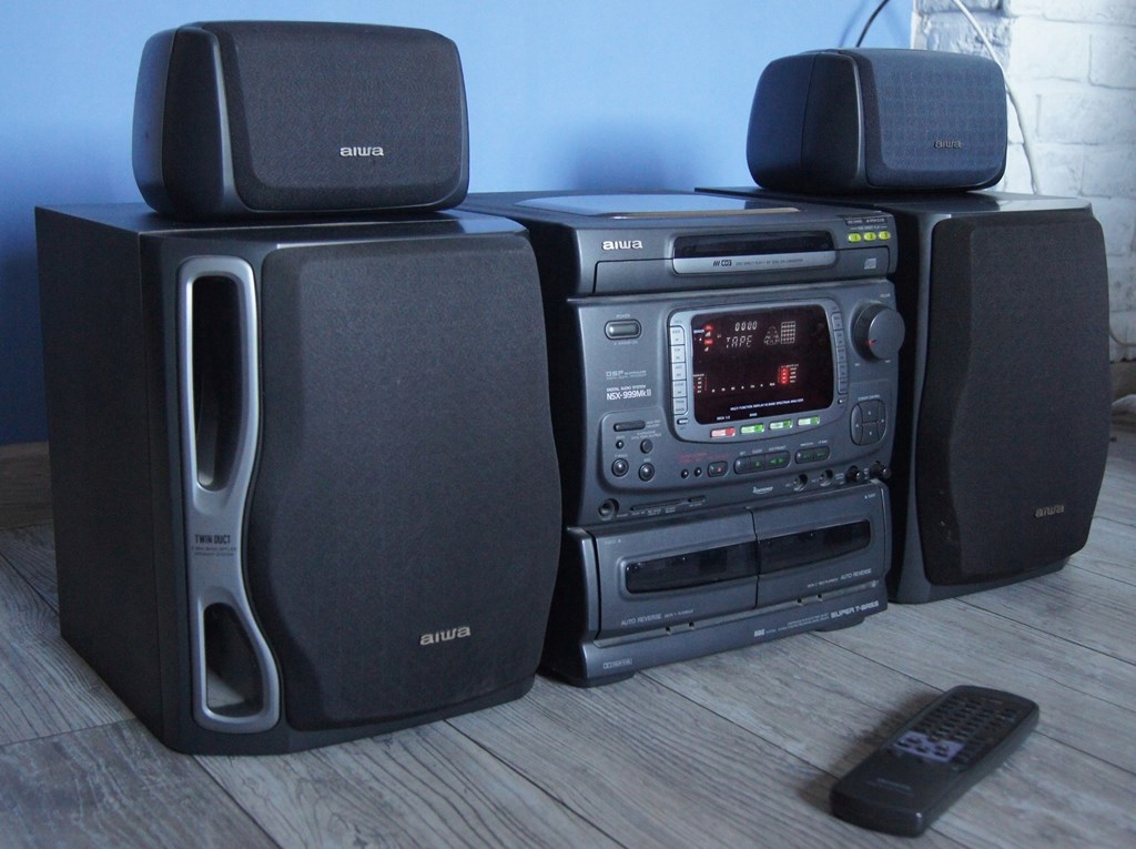 WIEŻA AIWA NSX-999MkII+Pilot+4 kolumny Karaoke BCM - 13840107017