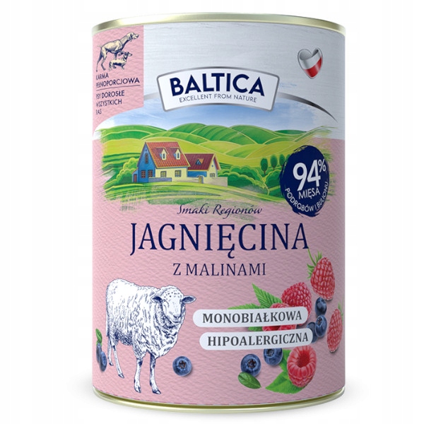 Baltica Smaki Regionów Jagnięcina Maliny 400g