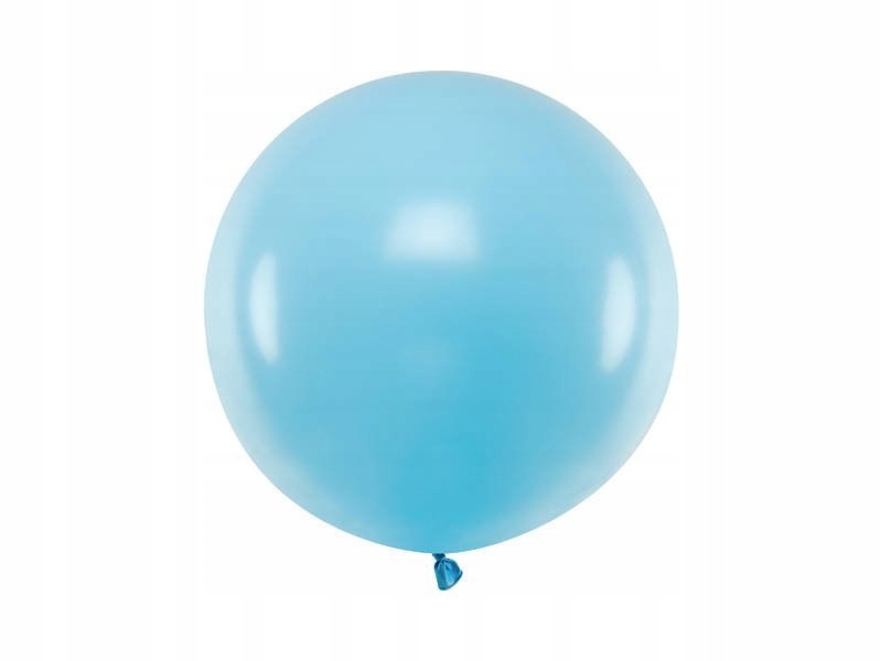 Balon lateksowy Gigant, Błękitny, Pastel Light Blue, 60cm, 1szt.