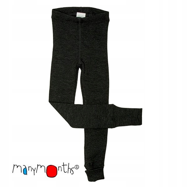 ManyMonths Legginsy merino Foggy Black 8-10 lat