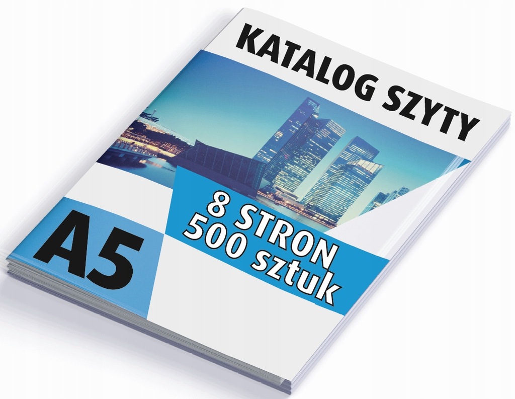 KATALOG Szyty 8 stron A5 BROSZURA FOLDER 500 szt.