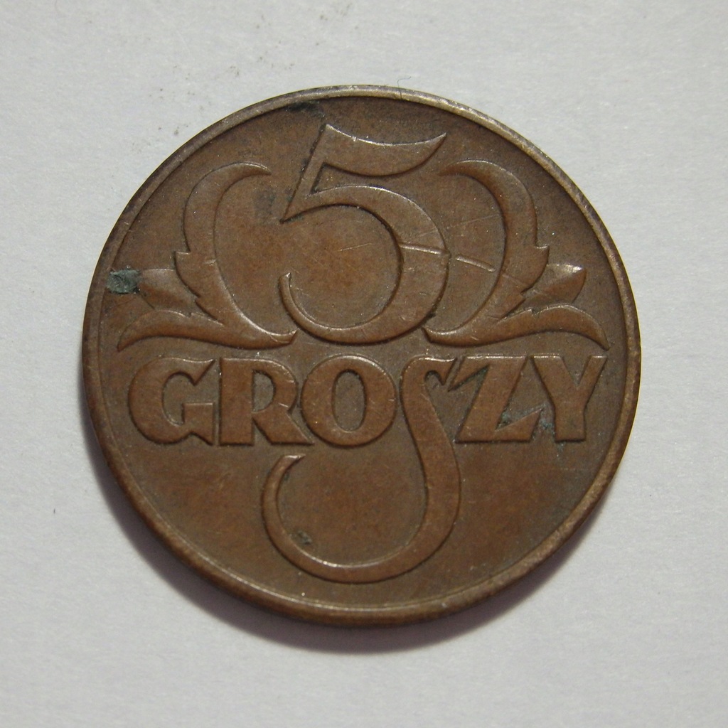 5 Groszy, II RP, 1937r. X5563