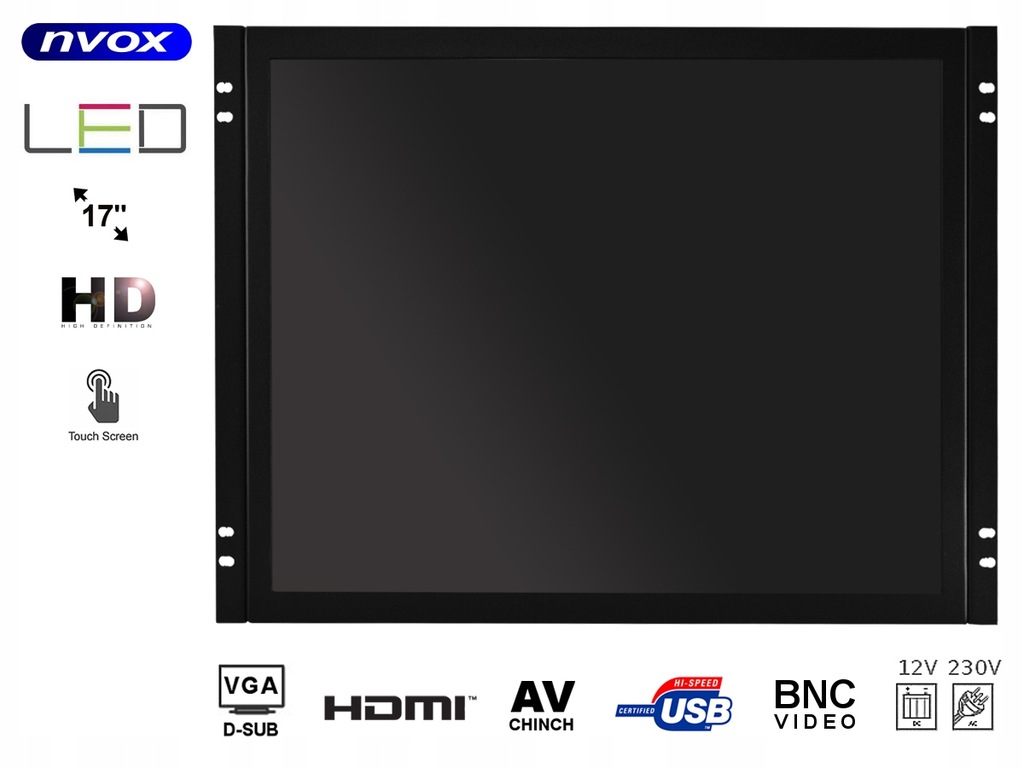 Monitor dotykowy open frame led 17cali vga hdmi bn