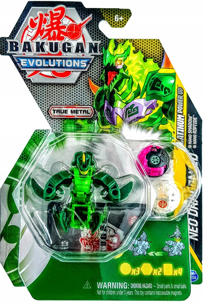 Bakugan Evolutions NEO DRAGONOID + NANO SHADOW + NANO RIPTIDE zestaw