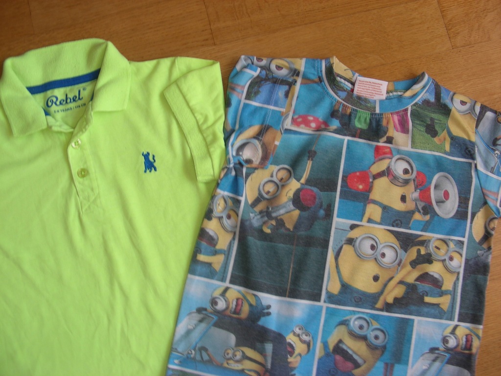 2 szt T-shirt Minionki Koszulka Polo roz 104 / 110