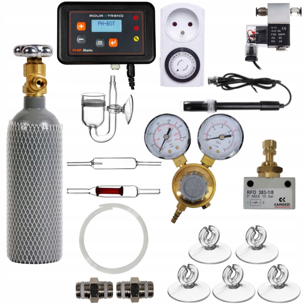 Zestaw CO2 EXCLUSIVE BUTLA 1,5kg/2L komputer maxi KOMPLETNY ZESTAW AKWARIUM