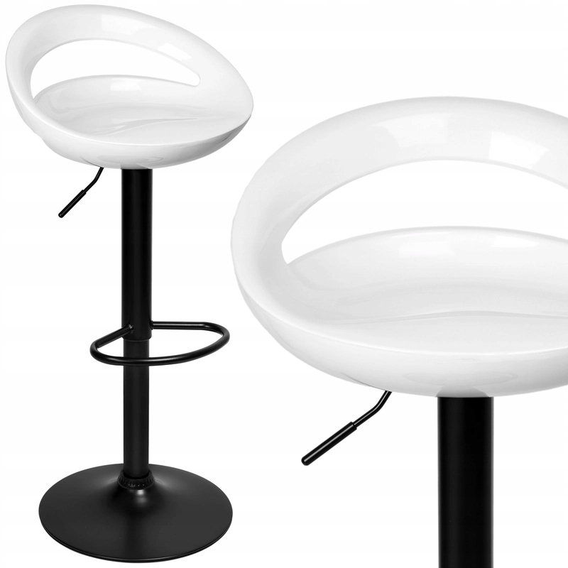 Krzesło barowe CORK glamour białe