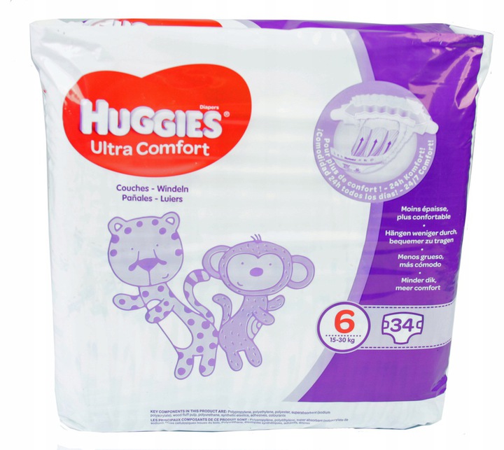 Pieluchy Huggies Ultra Comfort r.6 15-30 kg 34szt.