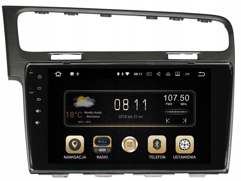 RADIO VW GOLF 7 NAWIGACJA 10' ANDROID 7.1 DVR GPS