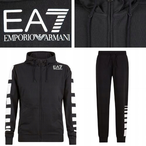 SPORTOWY DRES MĘSKI EA7 EMPORIO ARMANI CZARNY XXL