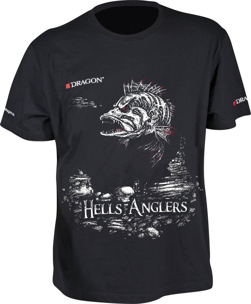 Koszulka T-shirt Dragon HELLS ANGLERS OKOŃ NEW S