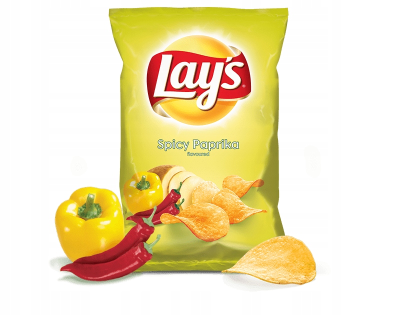 Lays Spicy Paprika 215g chipsy Ostra Papryka Lays 9243672349