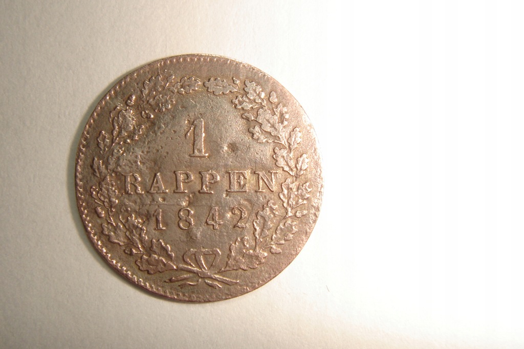 Szwajcaria - Canton Zurich - 1 Rappen 1842