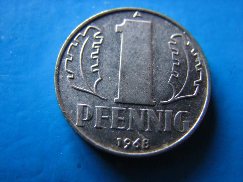 1 PFENNIG 1968 DDR  - WOŚP68